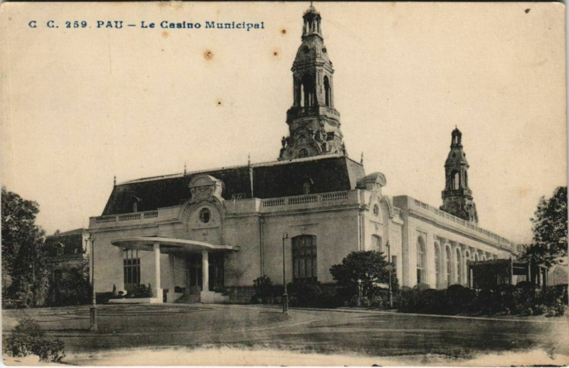 Carte postale ancienne Pau Casino Municipal France à Pau