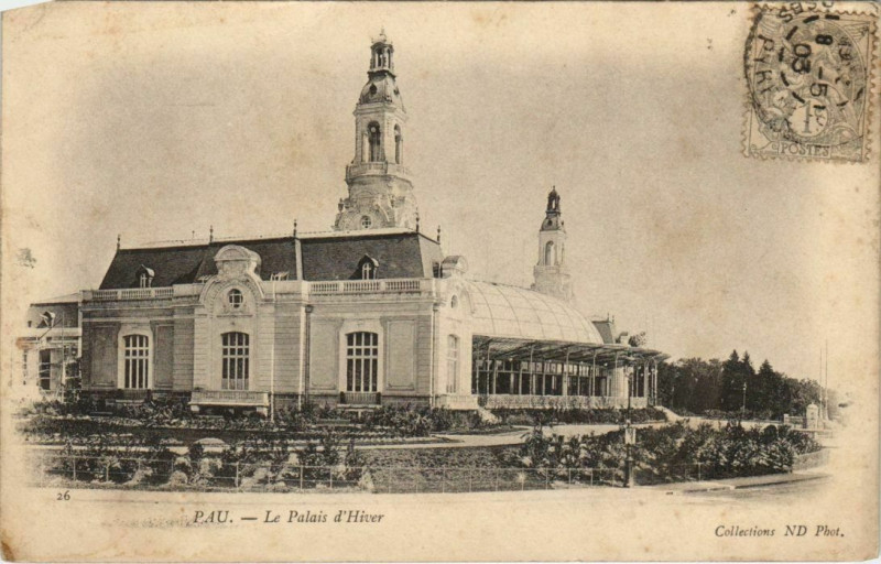 Carte postale ancienne Pau Palais d'Hiver France à Pau