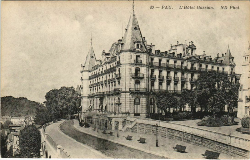 Carte postale ancienne Pau Hotel Gassion France à Pau