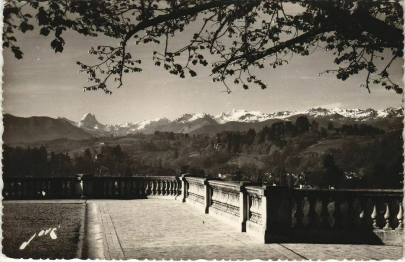 Carte postale ancienne Pau Matin sur le Boulevard des Pyrenees France à Pau