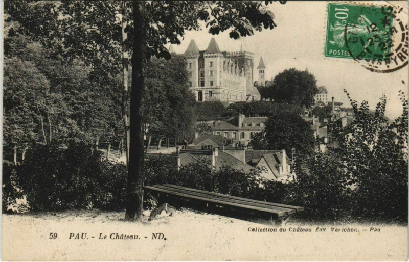 Carte postale ancienne Pau Le Chateau France à Pau