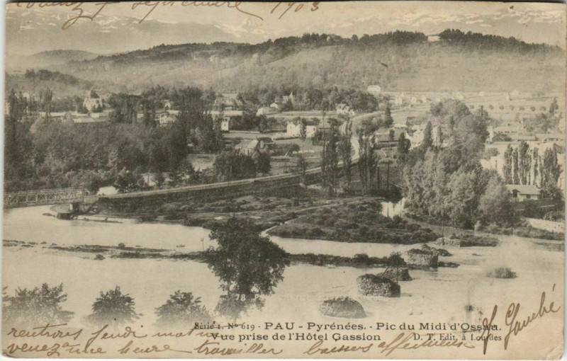 Carte postale ancienne Pau Pic du Midi d'Ossau France à Pau