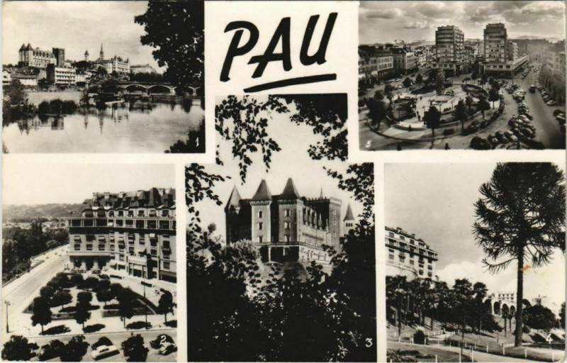 Carte postale ancienne Pau souvenir France à Pau