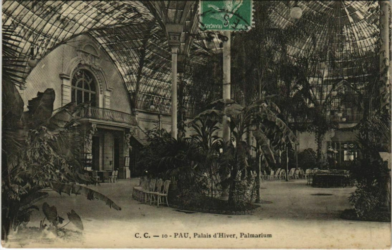 Carte postale ancienne Pau Palais d'Hiver ,Palmarium France à Pau