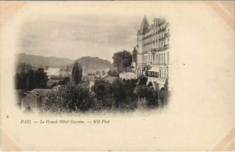 Carte postale ancienne Pau Grand Hotel Gassion France à Pau