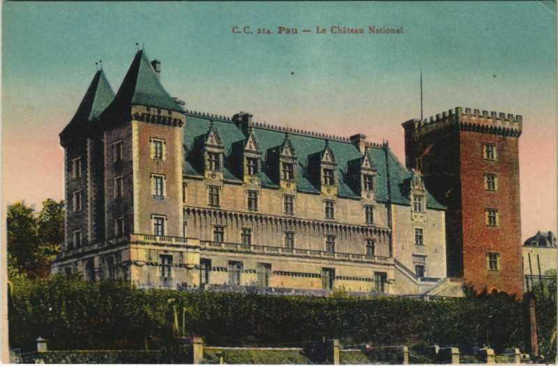 Carte postale ancienne Pau Chateau National France à Pau