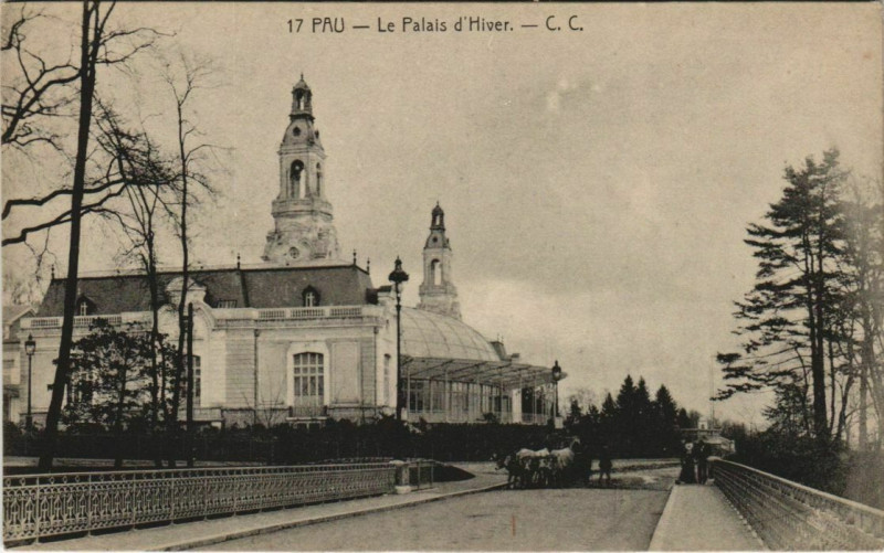 Carte postale ancienne Pau Palais d'Hiver France à Pau