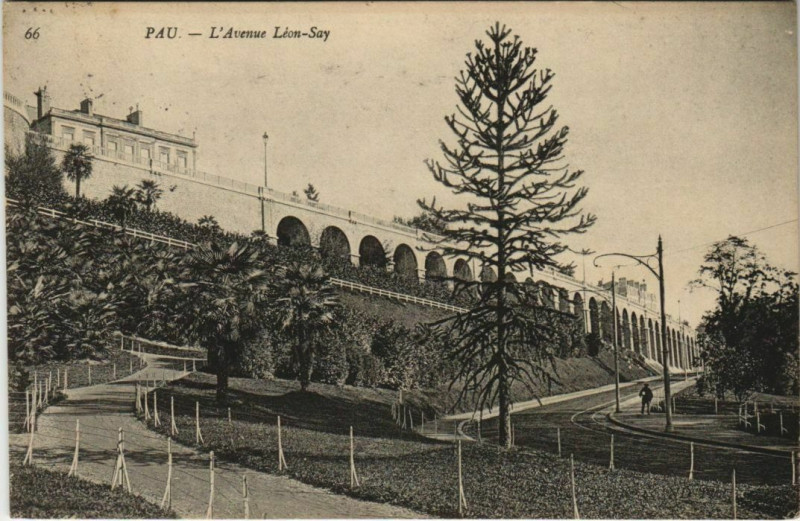 Carte postale ancienne Pau Avenue Leon Say France à Pau