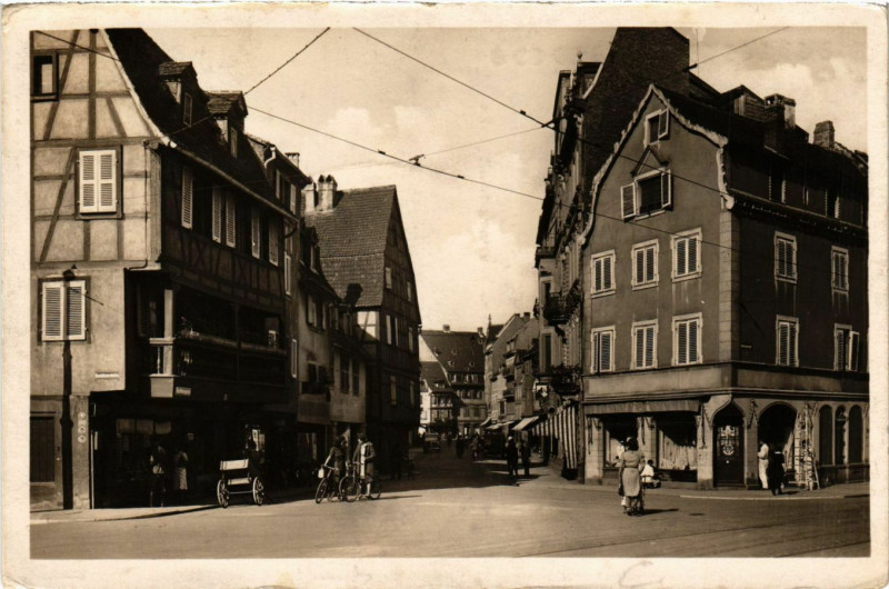 Carte postale ancienne Colmar - Rue des Tétes à Colmar