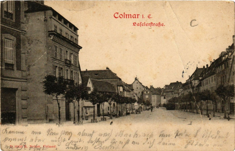 Carte postale ancienne Colmar i. E. - Bafelerstrasse à Colmar