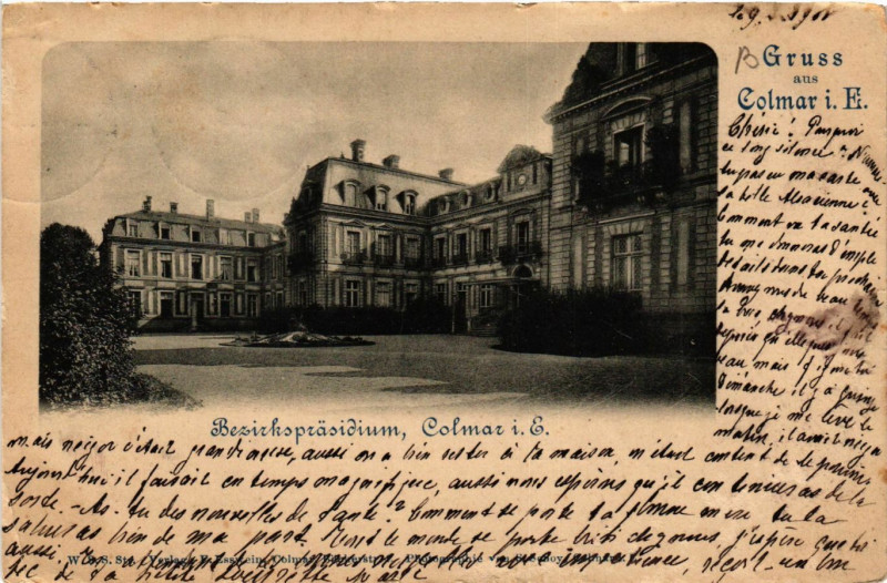 Carte postale ancienne Bezirksprasidium Colmar i. E à Colmar