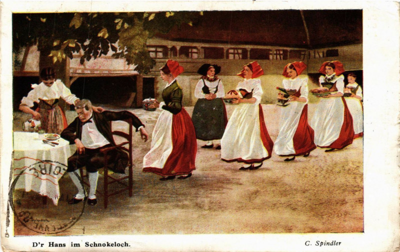 Carte postale ancienne D'r Hans im Schnokeloch