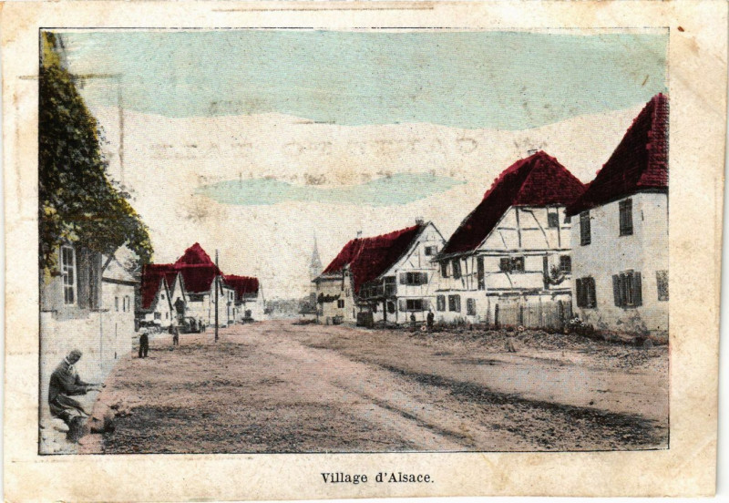 Carte postale ancienne Village d'Alsace