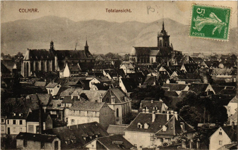 Carte postale ancienne Colmar - Totalasnsicht à Colmar