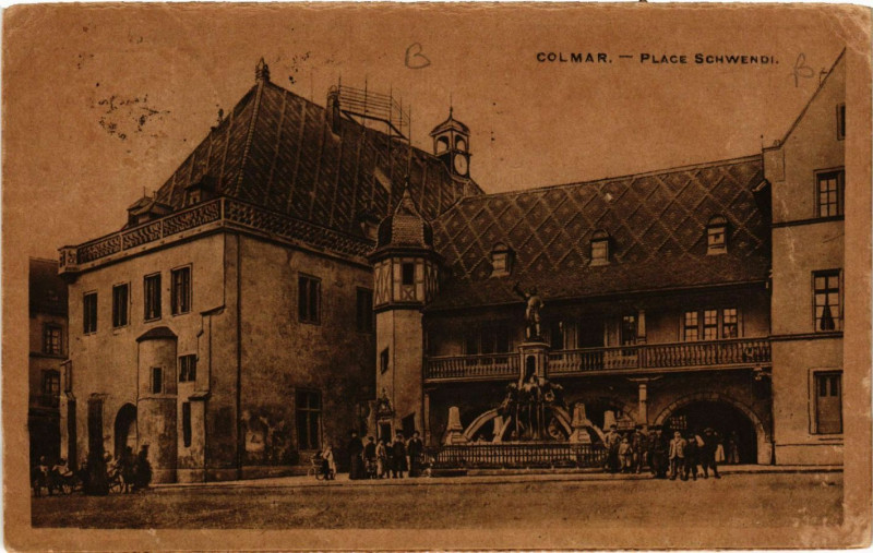 Carte postale ancienne Colmar - Plage Schwendi à Colmar