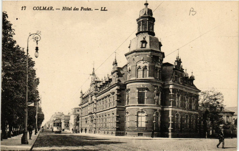 Carte postale ancienne Colmar - Hotel des Postes à Colmar