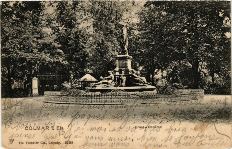 Carte postale ancienne Colmar i. Els. - Bruat Denkmal à Colmar