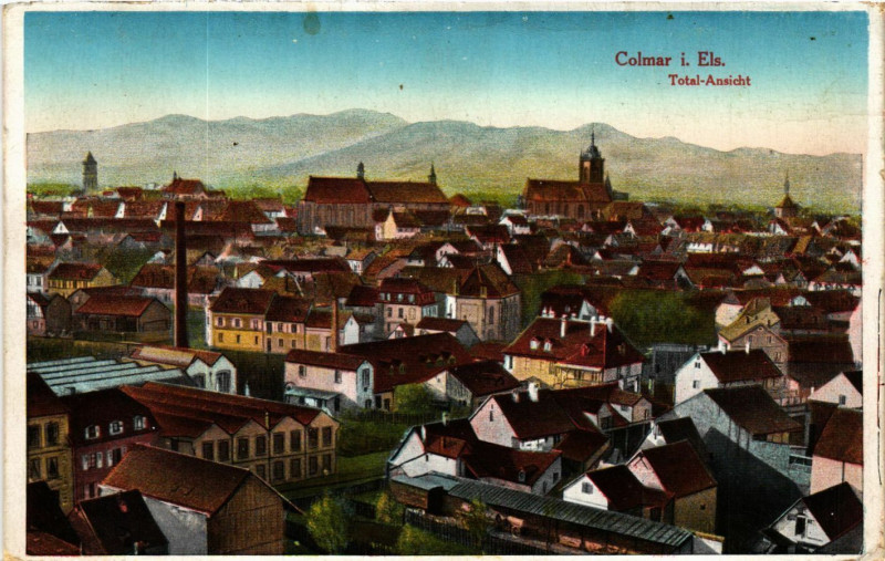 Carte postale ancienne Colmar i. Els. - Total-Ansicht à Colmar