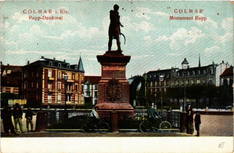 Carte postale ancienne Colmar i. Els. - Rapp-Denkmal - Colmar - Monument Rapp à Colmar