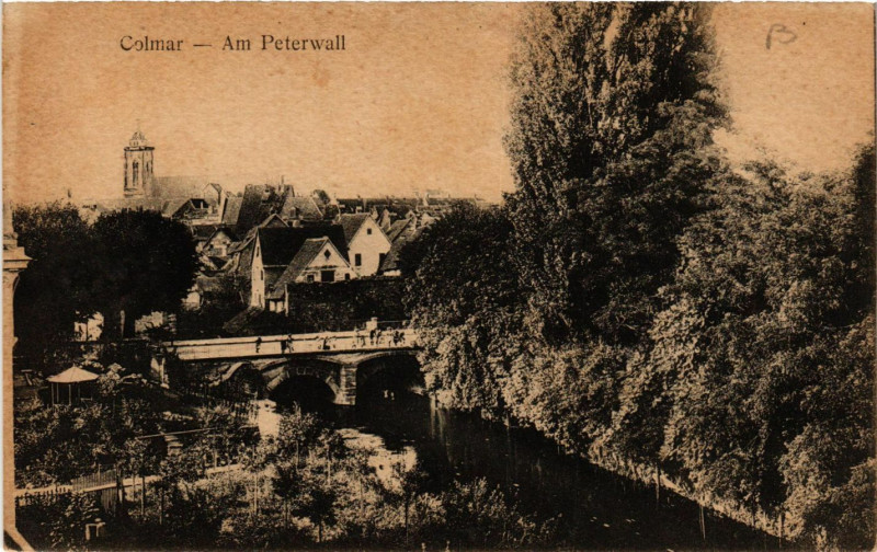 Carte postale ancienne Colmar - Am Peterwall à Colmar