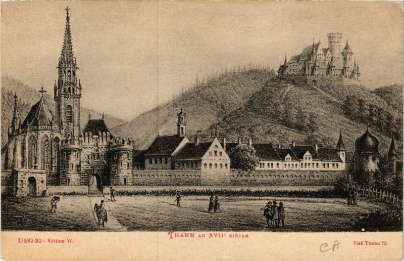 Carte postale ancienne Thann au Xvii siécle à Thann