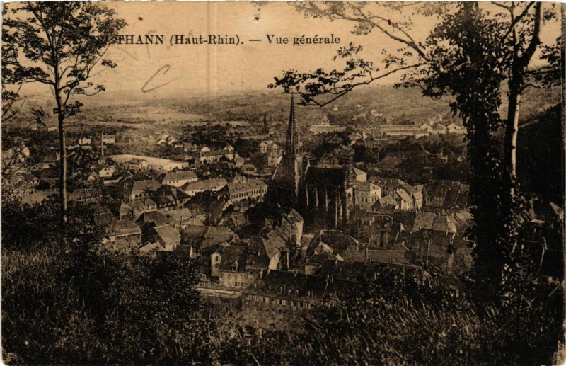 Carte postale ancienne Thann - Vue générale à Thann