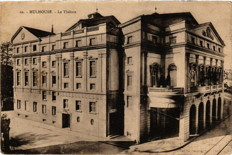 Carte postale ancienne Mulhouse - Le Théatre à Mulhouse
