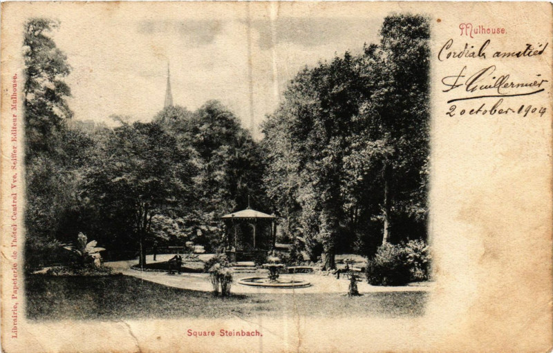 Carte postale ancienne Mulhouse - Square Steinbach à Mulhouse
