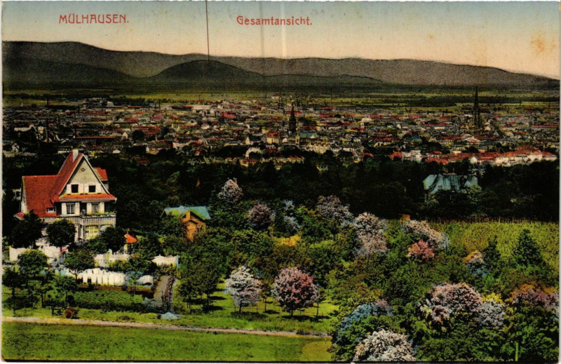 Carte postale ancienne Mulhausen - Gesamtansicht