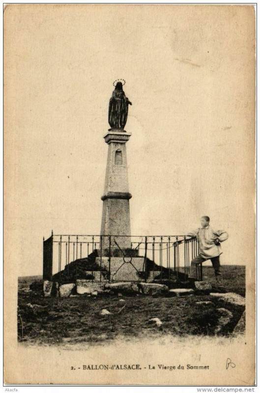 Carte postale ancienne Ballon d'Alsace La Vierge du Sommet