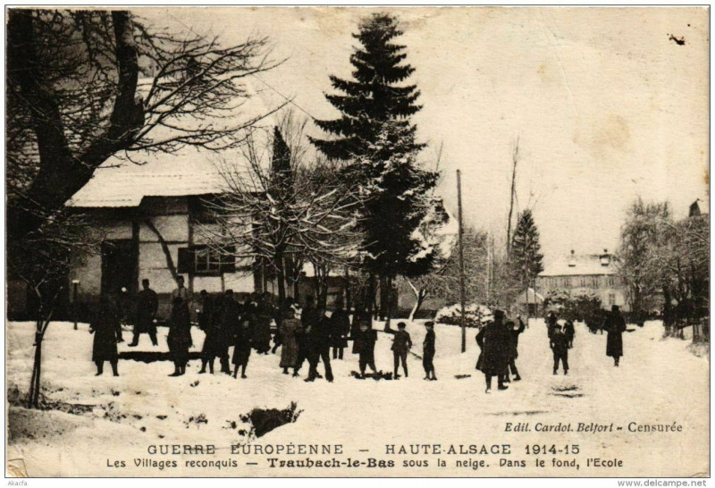 Carte postale ancienne Les Villages reconquis Traubach le Bas