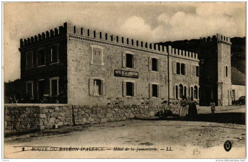 Carte postale ancienne Route du Ballon d'Alsace - Hotel de la Jumenterie à Saint-Maurice-sur-Moselle