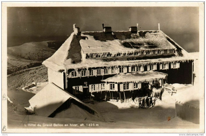 Carte postale ancienne L'Hotel du Grand Ballon en hiver