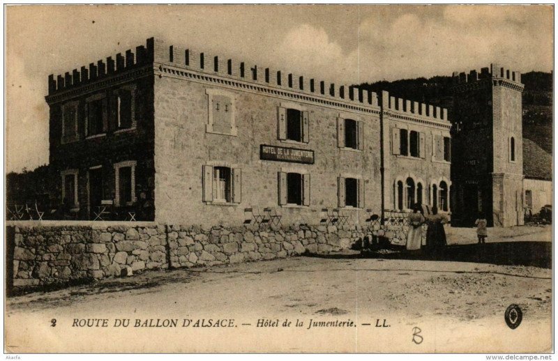 Carte postale ancienne Route du Ballon d'Alsace - Hotel de la Jumenterie à Saint-Maurice-sur-Moselle
