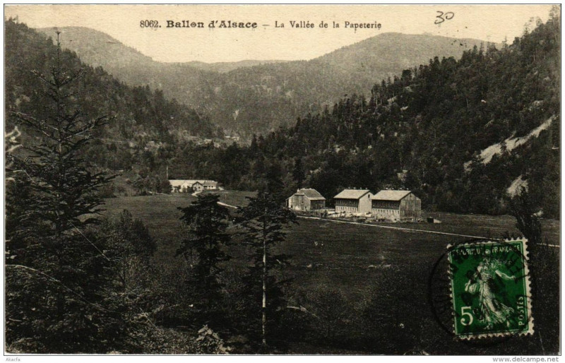 Carte postale ancienne Ballon d'Alsace La Vallée de la Papeterie