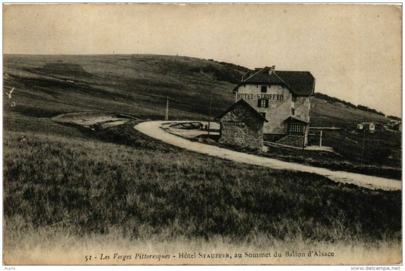 Carte postale ancienne Les Vosges Pitt. Hotel Stauffer au Sommet du Ballon d'Alsace