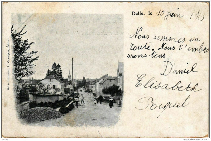 Carte postale ancienne Delle à Delle