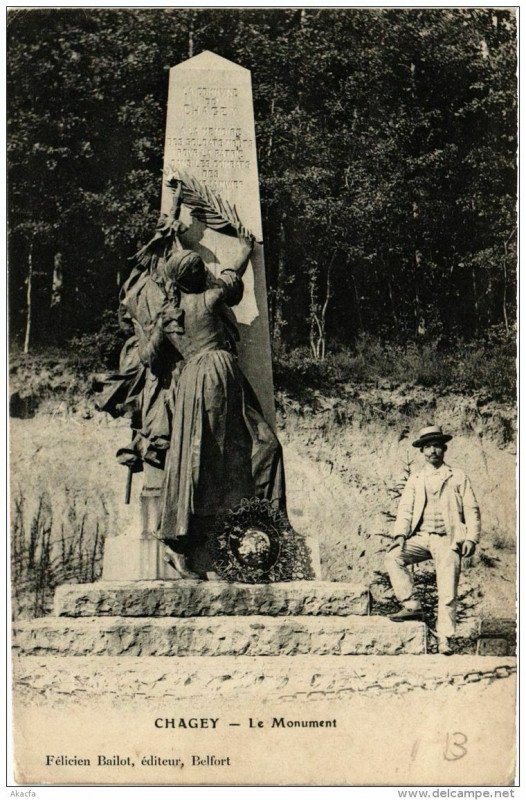 Carte postale ancienne Chagey Le Monument