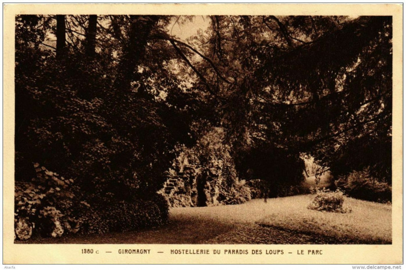 Carte postale ancienne Giromagny Hostellerie du Paradis des Loups Le Parc à Giromagny