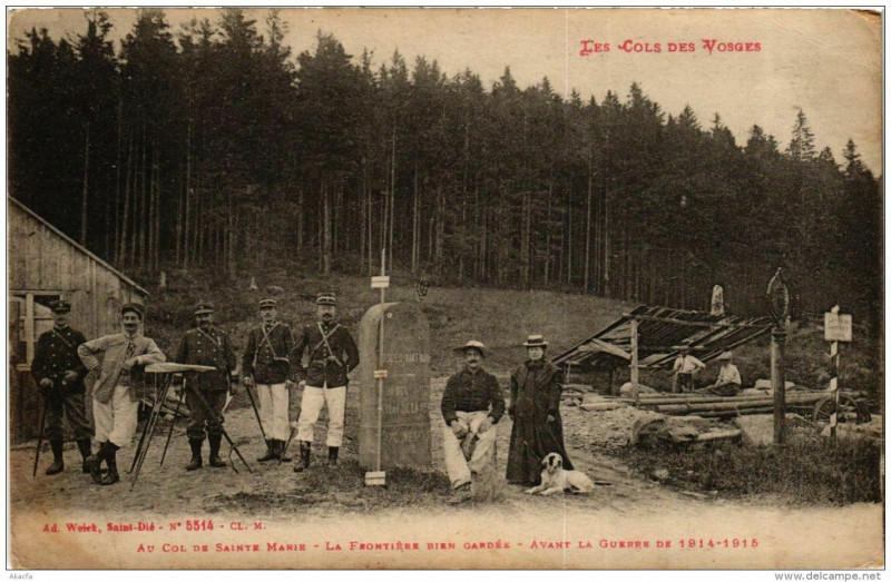 Carte postale ancienne Au Col de Sainte-Marie La Frontiere Bien Gardée