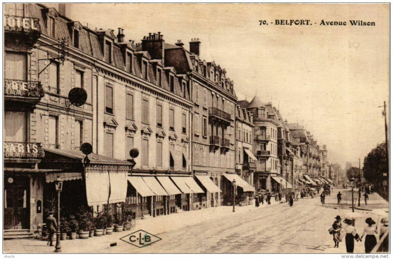 Carte postale ancienne Belfort Avenue Wilson à Belfort