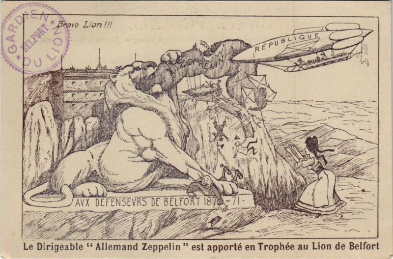 Carte postale ancienne Belfort Souvenir à Belfort