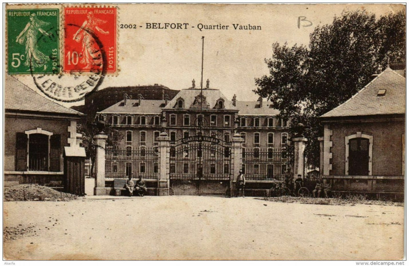 Carte postale ancienne Belfort Quartier Vauban à Belfort