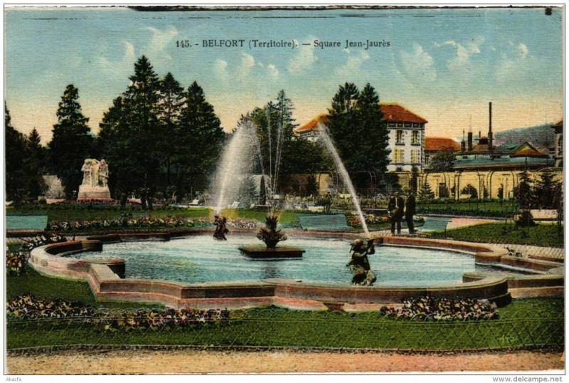 Carte postale ancienne Belfort Square Jean-Jaurés à Belfort