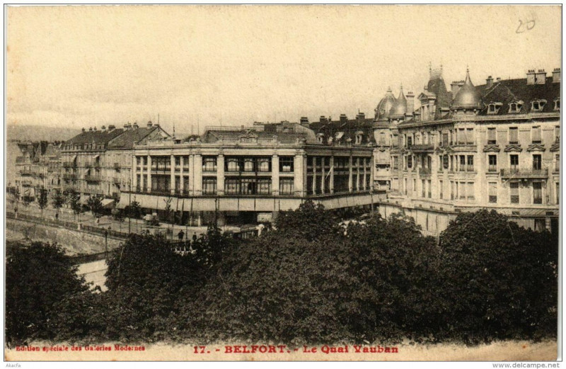 Carte postale ancienne Belfort Le Quai Vauban à Belfort