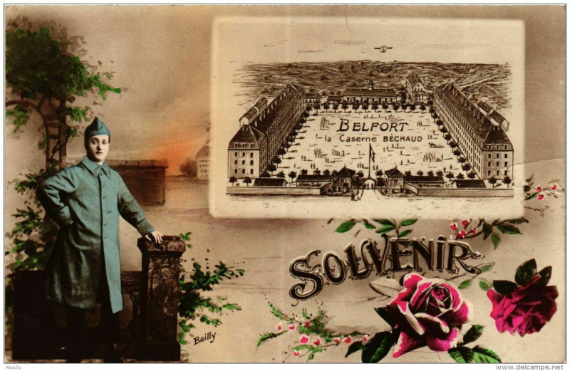 Carte postale ancienne Belfort Souvenir à Belfort