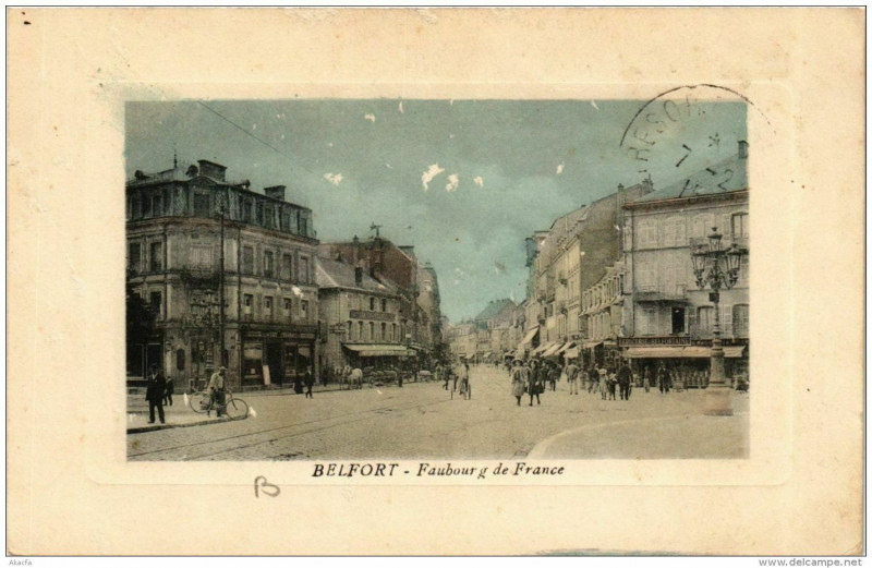 Carte postale ancienne Belfort Faubourg de France à Belfort