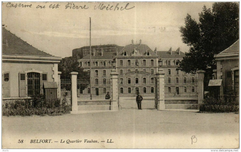 Carte postale ancienne Belfort Le Quartier Vauban à Belfort