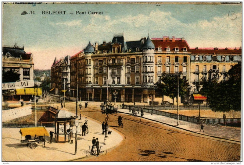 Carte postale ancienne Belfort Pont Carnot à Belfort