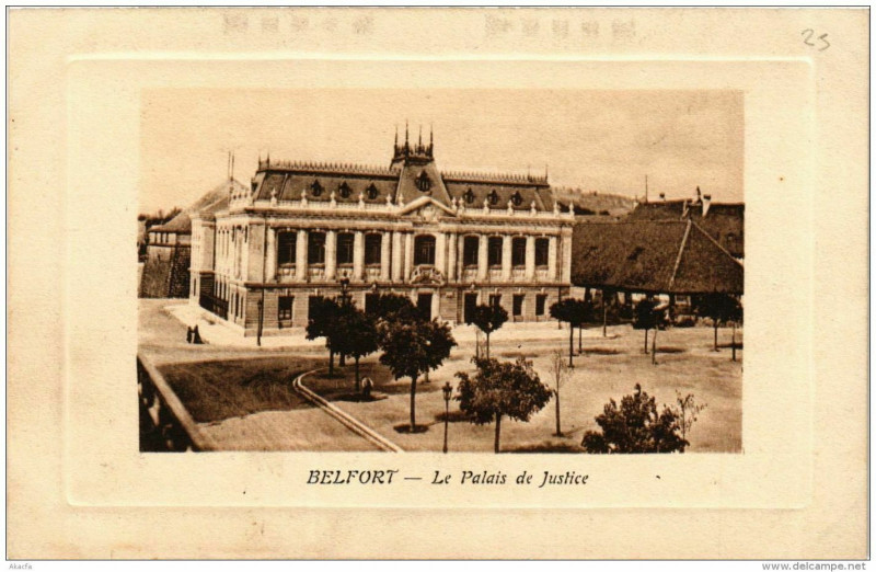 Carte postale ancienne Belfort Le Palais de Justice à Belfort